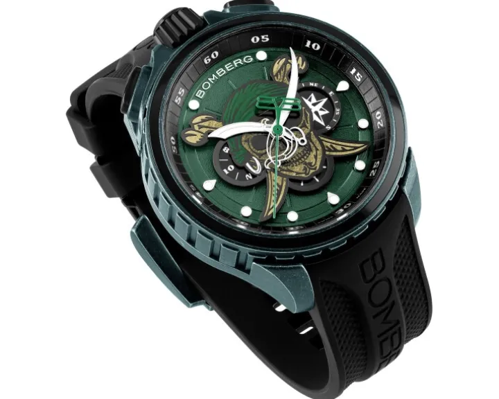 Bomberg Pirate Skull Green