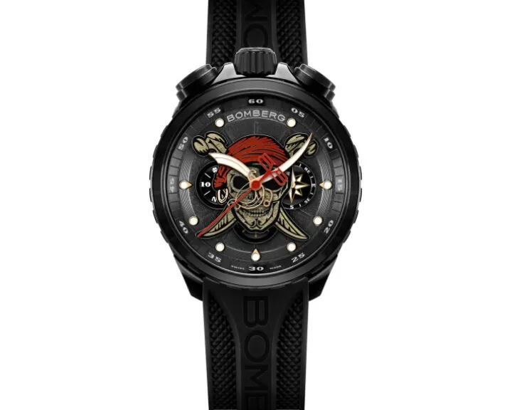 Bomberg Pirate Skull Red
