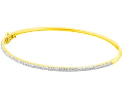 Bransoleta z żółtego złota z diamentami - 0,50 ct - próba 585