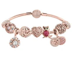 Bransoletka beads - zestaw - serce, mama, sowa