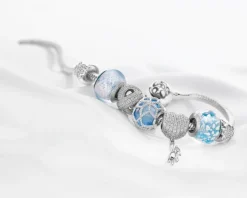 Bransoletka beads - zestaw - kwiaty, miś, serce