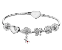 Bransoletka beads - zestaw - serce, misiu, chmurka, motyl