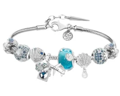 Bransoletka beads zestaw - muszle, rozgwiazdy, kwiaty, samolot, wakacje