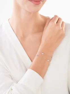 Bransoletka srebrna - fasolki