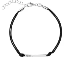 Bransoletka srebrna - grupa krwi ABRh-