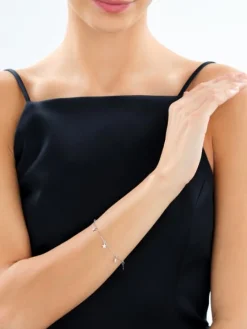 Bransoletka srebrna - gwiazdy