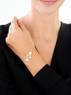 Bransoletka srebrna - koła