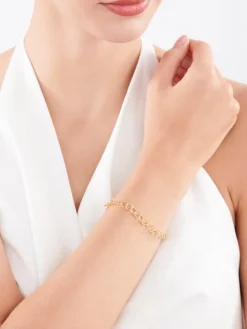 Bransoletka srebrna - koła