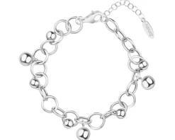 Bransoletka srebrna - koła, kulki