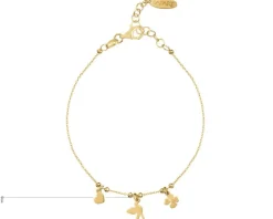 Bransoletka srebrna - koniczyna, ptak, serce