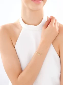 Bransoletka srebrna - koniczyna, ptak, serce