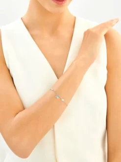 Bransoletka srebrna - koniczyny