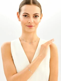 Bransoletka srebrna - koniczyny