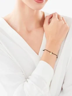 Bransoletka srebrna - litera J, serce