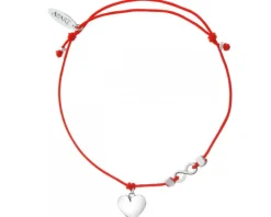 Bransoletka srebrna - nieskończoność, serce