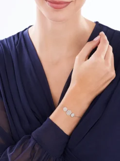 Bransoletka srebrna - rozety