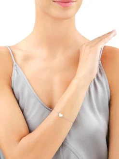 Bransoletka srebrna - serce