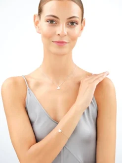 Bransoletka srebrna - serce