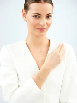 Bransoletka srebrna - serce, nieskończoność