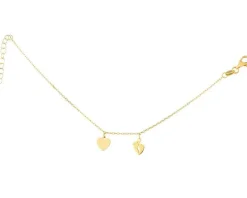 Bransoletka srebrna - stópki, serce