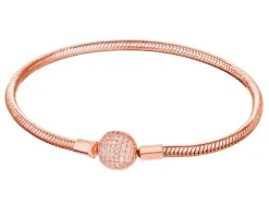 Bransoletka srebrna beads z cyrkoniami