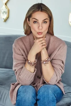 Bransoletka srebrna beads