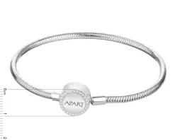 Bransoletka srebrna beads z cyrkoniami