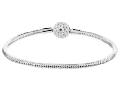 Bransoletka srebrna beads z cyrkoniami