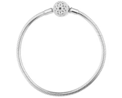 Bransoletka srebrna beads z cyrkoniami