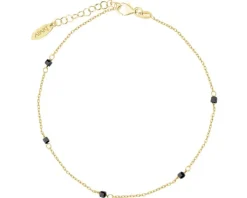 Bransoletka srebrna na nogę, cyrkonie