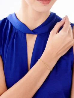 Bransoletka srebrna pozłacana - kulki