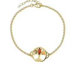 Bransoletka srebrna z bursztynem - drzewko