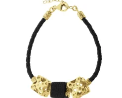 Bransoletka srebrna z bursztynem - kwadraty