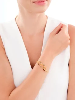 Bransoletka srebrna z bursztynem - łańcuch