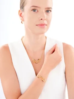 Bransoletka srebrna z bursztynem - łańcuch