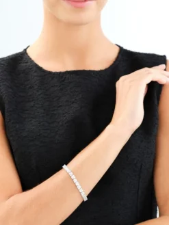 Bransoletka srebrna z cyrkoniami