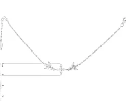 Bransoletka srebrna z cyrkoniami - kwiat