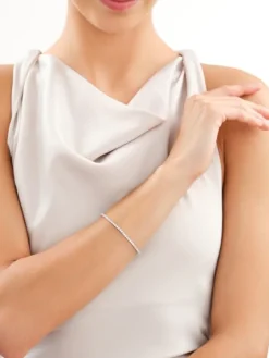 Bransoletka srebrna z cyrkoniami