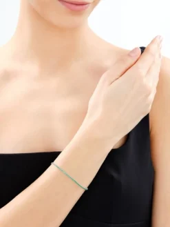 Bransoletka srebrna z cyrkoniami