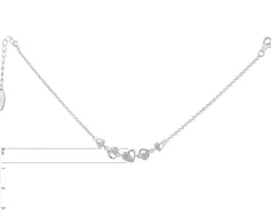 Bransoletka srebrna z cyrkoniami - serca