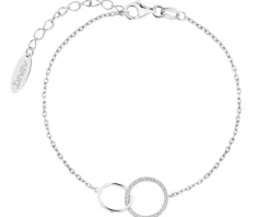 Bransoletka srebrna z cyrkoniami - koła