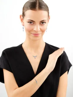 Bransoletka srebrna z cyrkoniami