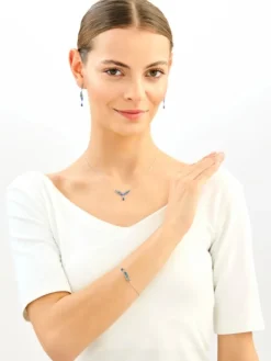 Bransoletka srebrna z cyrkoniami