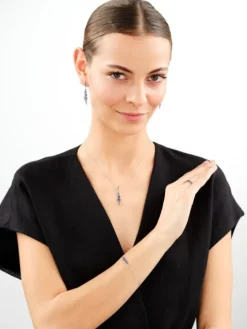 Bransoletka srebrna z cyrkoniami