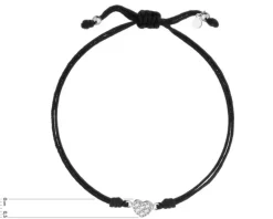 Bransoletka srebrna z cyrkoniami - serce