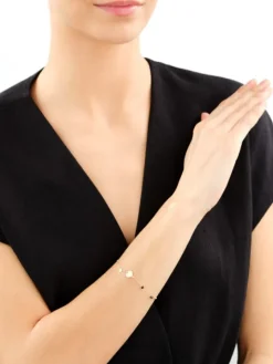 Bransoletka srebrna z cyrkoniami - serca