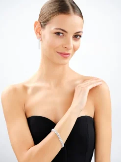 Bransoletka srebrna z cyrkoniami