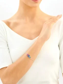 Bransoletka srebrna z cyrkoniami