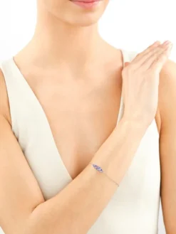 Bransoletka srebrna z cyrkoniami