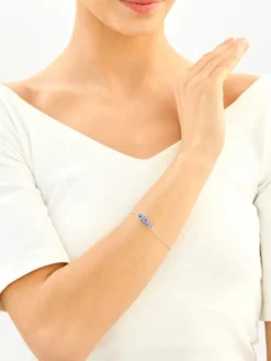 Bransoletka srebrna z cyrkoniami